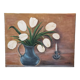 Still life white tulips