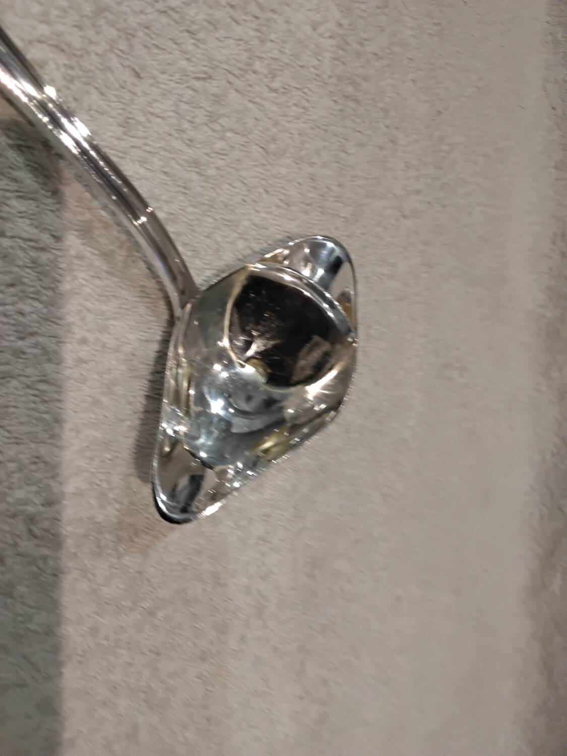 Silver-plated metal ladle for fats and lean meats, by silversmith Ercuis Valencay, 17.6cm