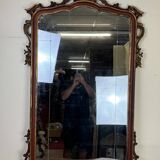 Important Venetian Baroque mirror in Louis XV style in lacquered and gilded wood