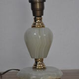 Lamp base in onyx and brass 60s