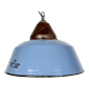 Industrial Blue Enamel and Cast Iron Pendant Light, 1960s