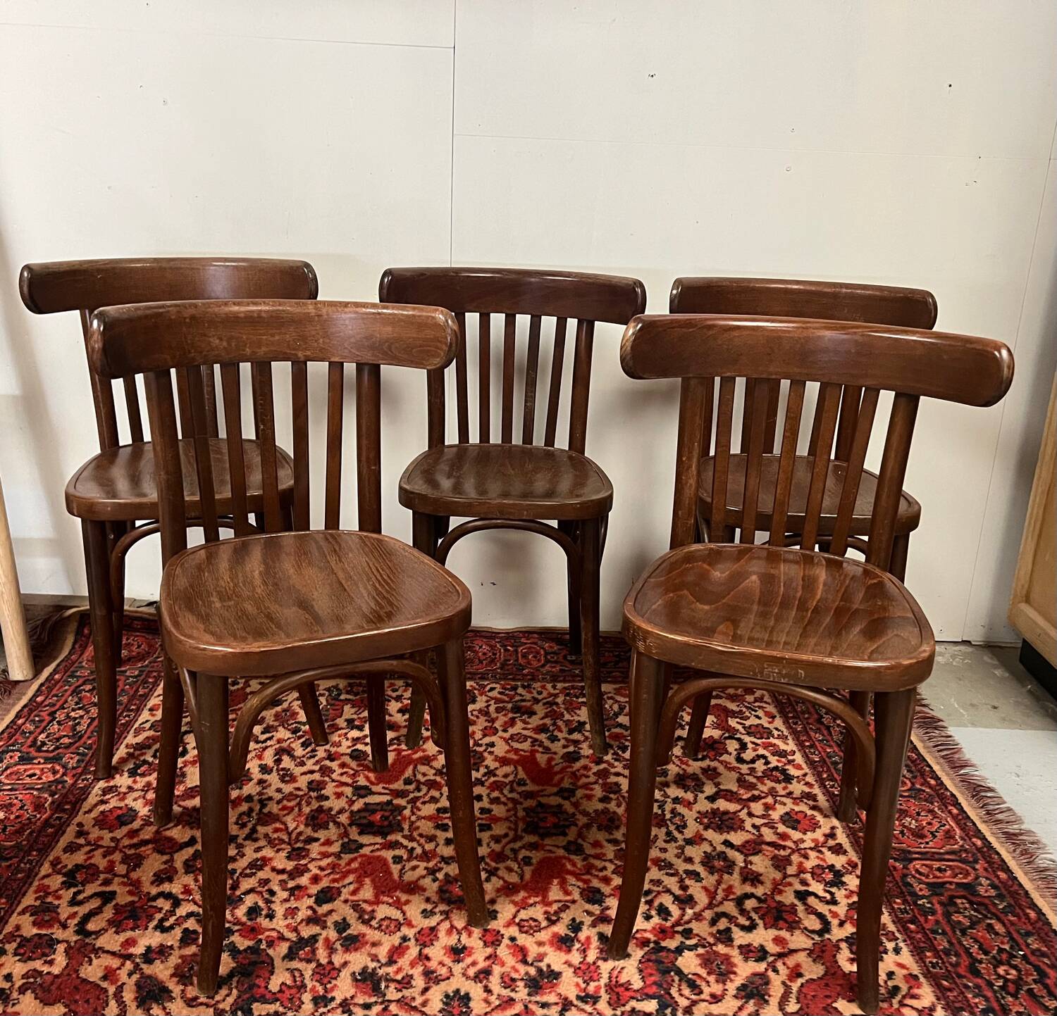 Antique Baumann bistro chairs x 5