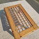 Vintage modernist coffee table in pine.