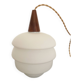 Suspension scandinave en opaline et teck