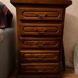 Commode chiffonier 5 tiroirs en merisier