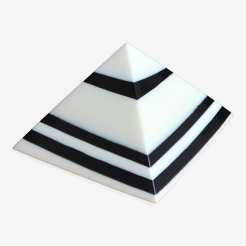 Pyramid resin paperweight, 70s