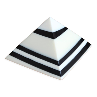 Pyramid resin paperweight, 70s