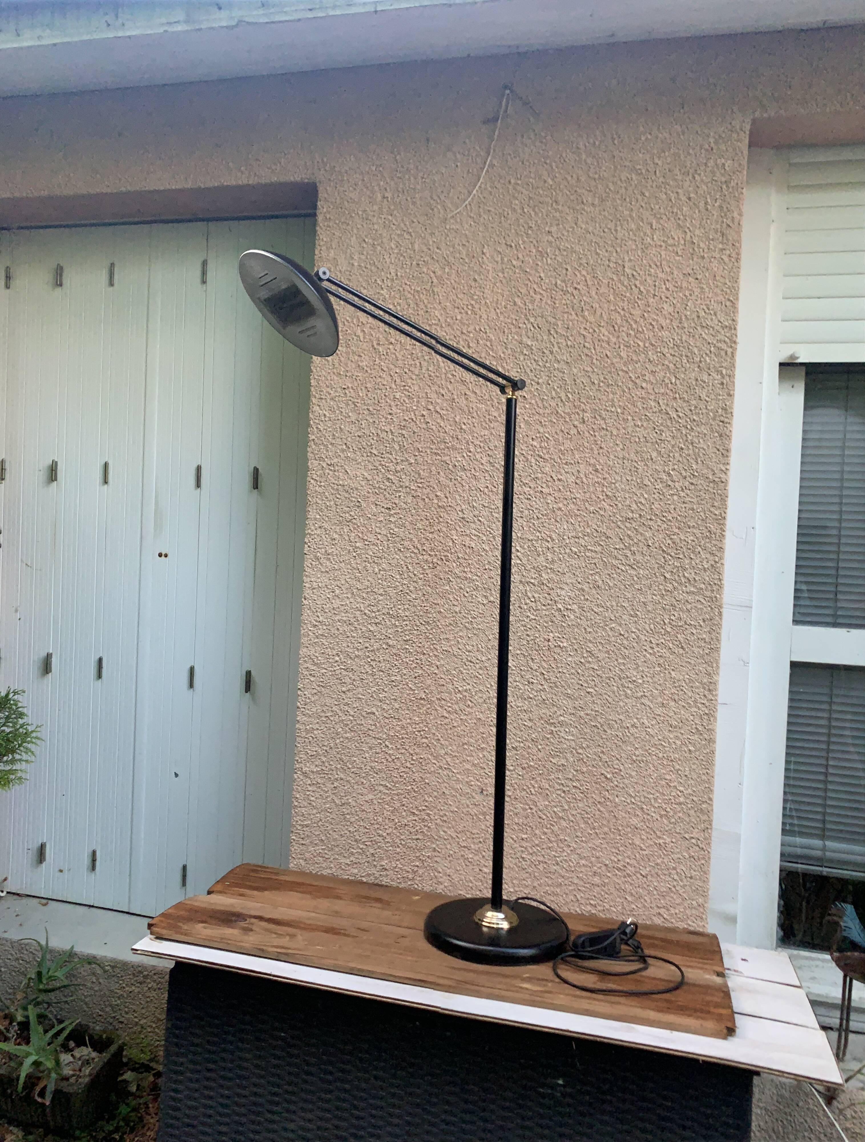 Varallo black halogen floor lamp alfa Italy model