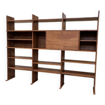 Vintage elm wood wall unit