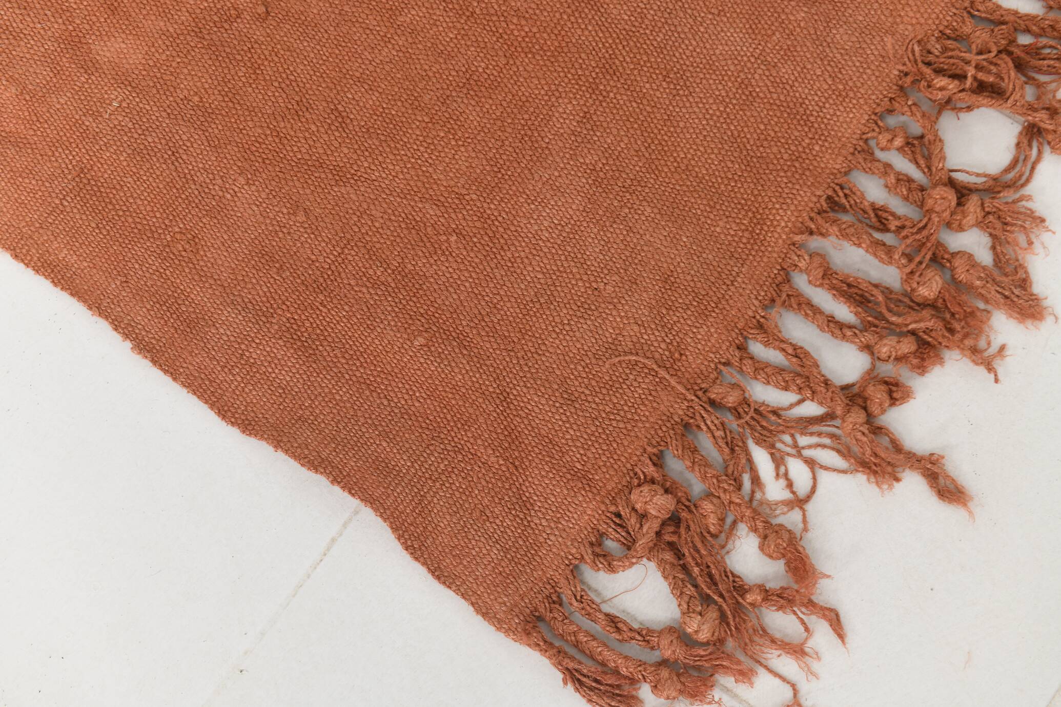 5x7 Terracotta & Brunt Orange Vintage Kilim Rug, 167x210Cm