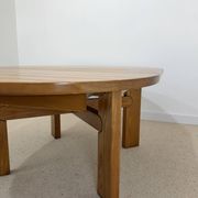 Vintage extendable round table in the spirit of Atelier Chauvin S.A. – 1970s