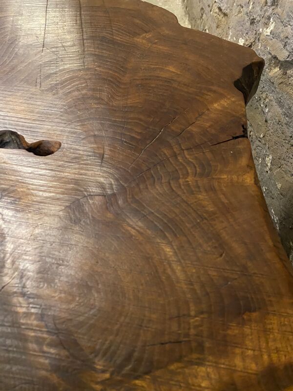 Table basse vintage orme massif