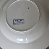 6 soup plates - Tircis model - Antique 82-piece Sarreguemines earthenware dinnerware set
