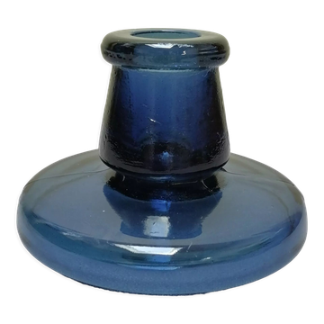 Cobalt glass candle holder by Maria Kariis