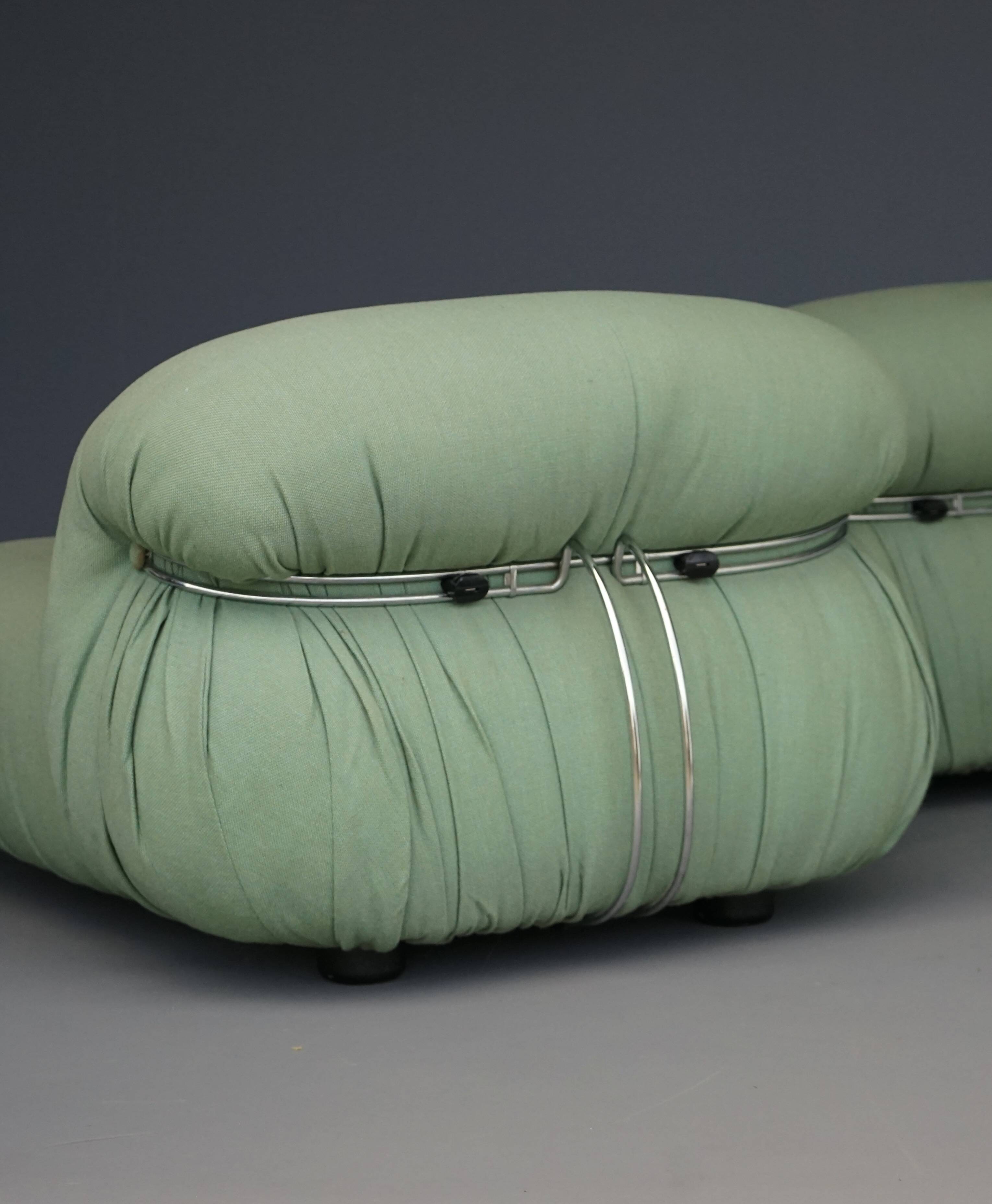 Fauteuil lounge et ottoman Soriana par Afra & Tobia Scarpa pour Cassina,