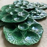 Vintage ceramic oyster plates