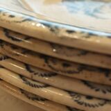Set of 6 deep plates from Gien "chardons"