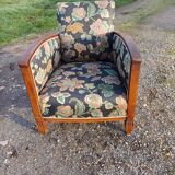 Art deco walnut armchair