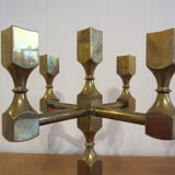Pair of solid brass candlesticks by Lars Bergsten for Gusum