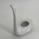 Swan-shaped ceramic flowerpot
