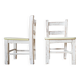 Paire de chaises enfant vintage – Bois patiné blanc
