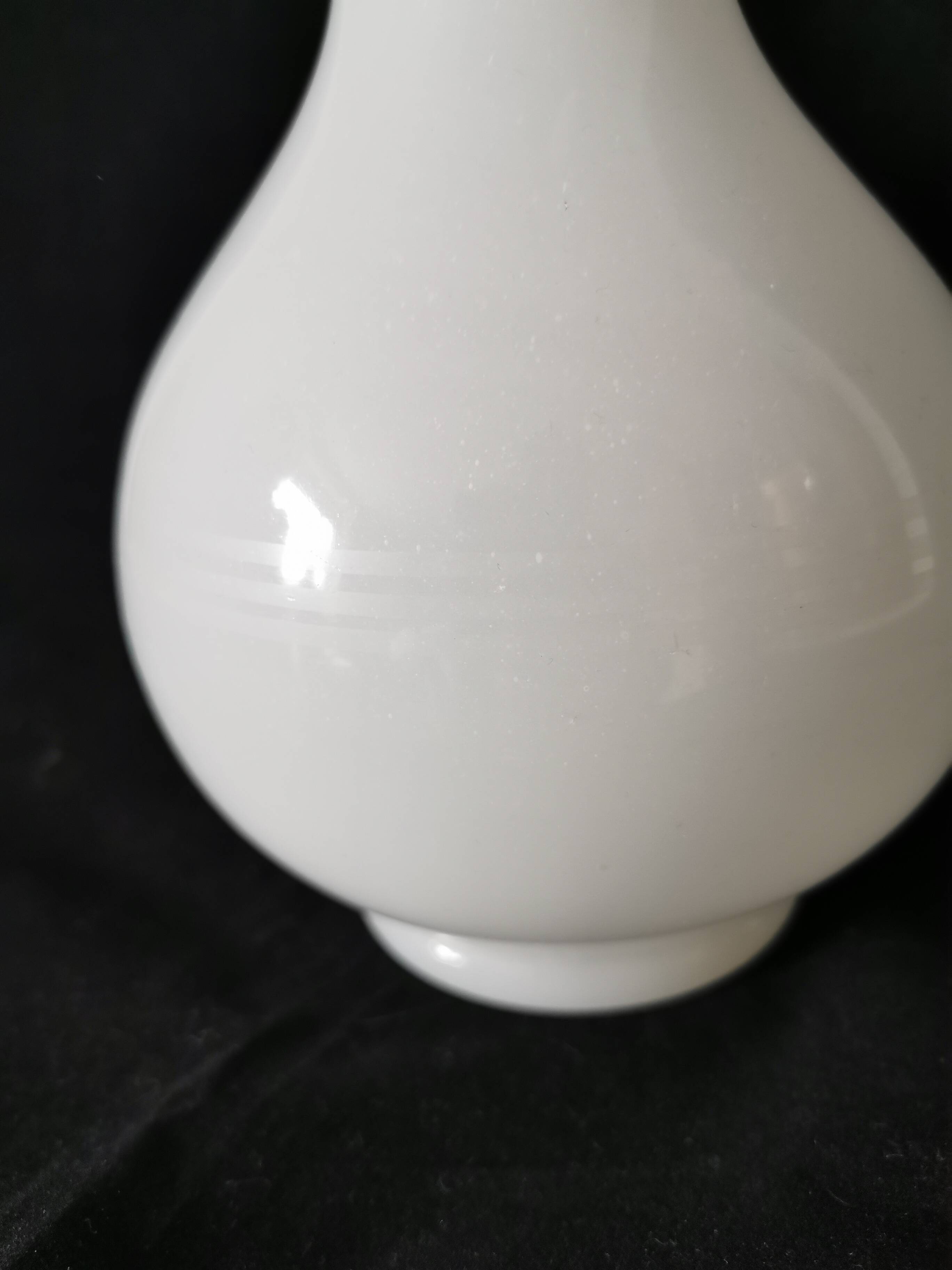 white opaline vase