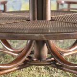 8 chaises et table en bois cintré, Empire Austro-Hongrois années 1900-1930