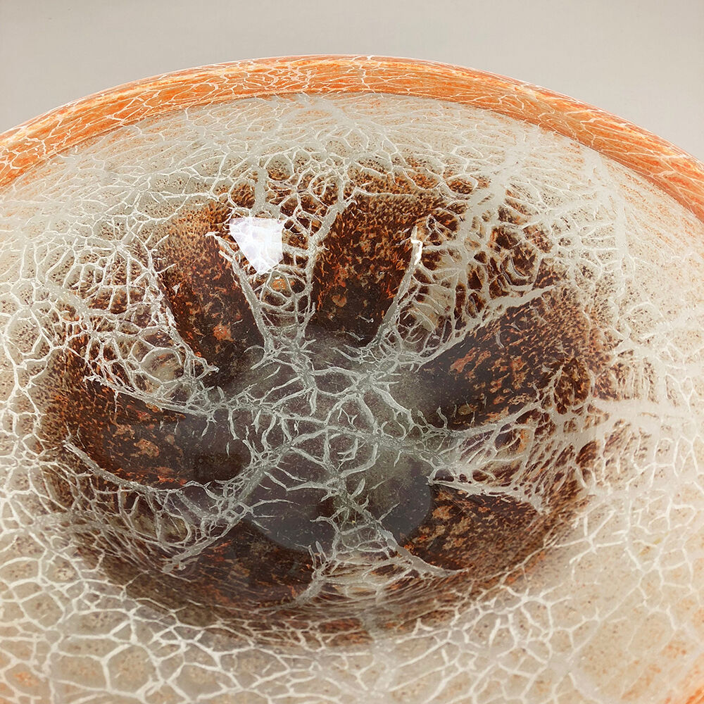 German Glass Bowl by Karl Wiedmann for WMF Ikora, 1930s Baushaus Art Deco