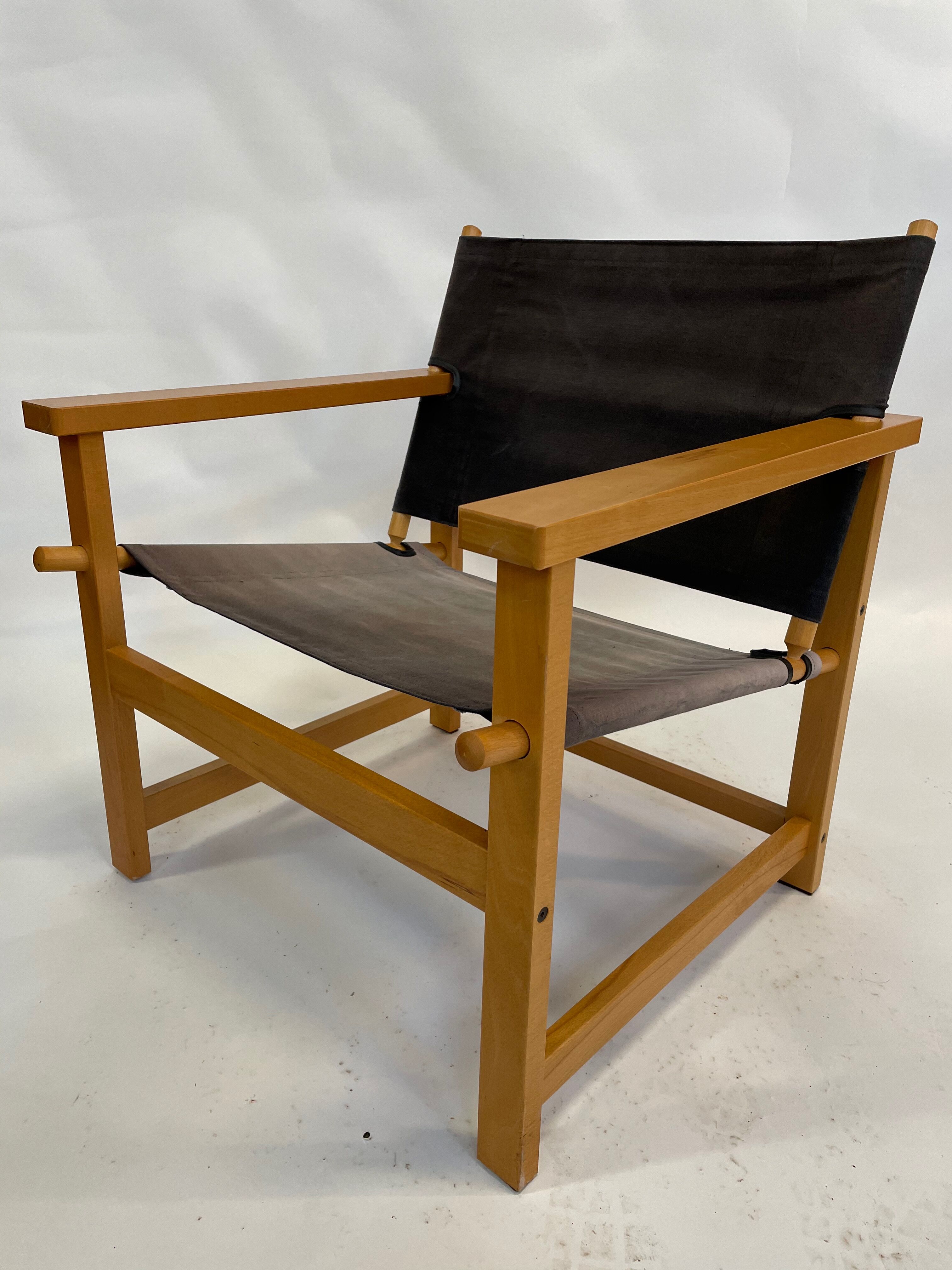 Vintage Safari Chair 1980s Hyllinge Møbler Denmark