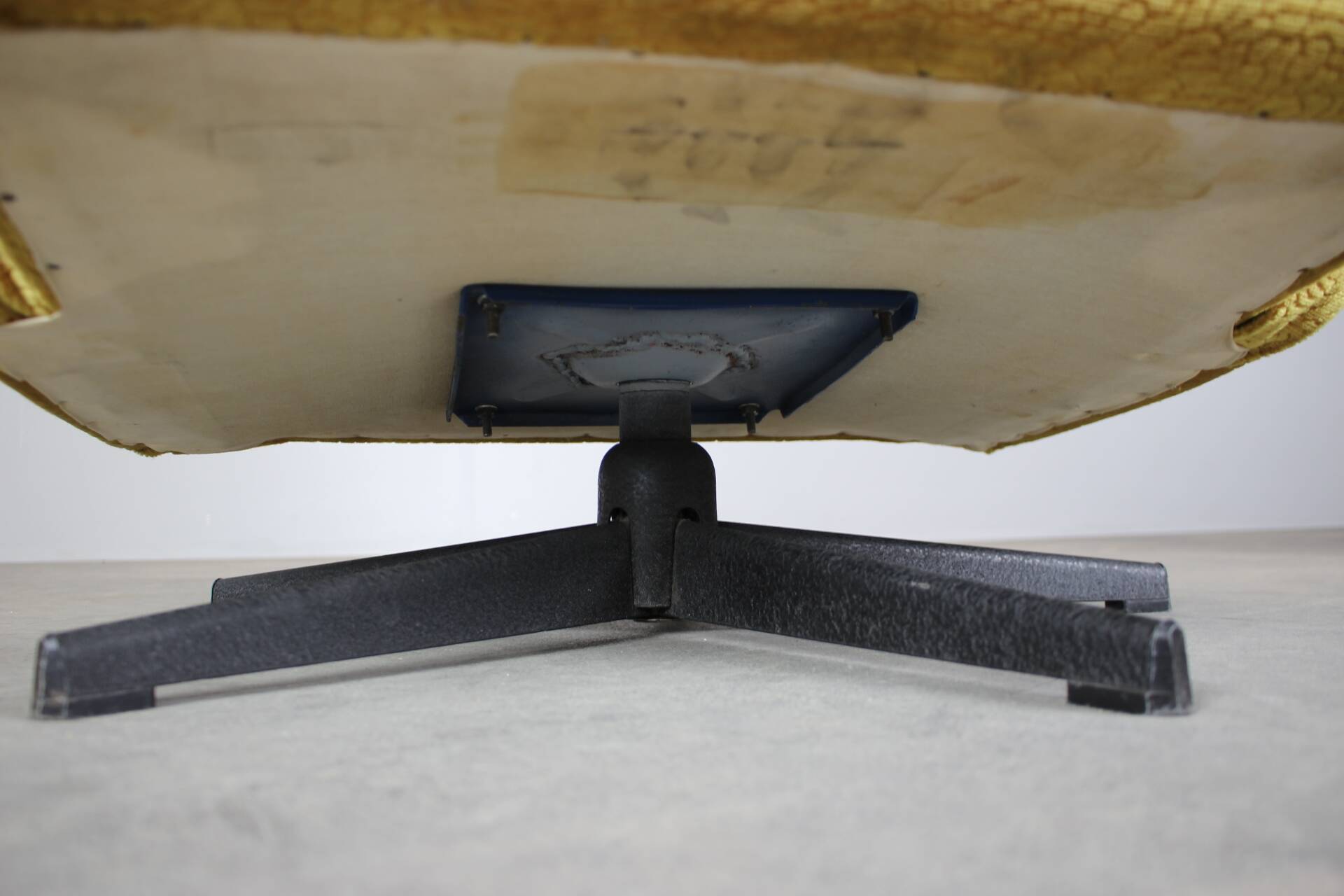 Mid-century style swivel wingback chair from the 1960s, Czechoslovakia