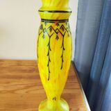 Art Nouveau Legras vase in yellow jasper