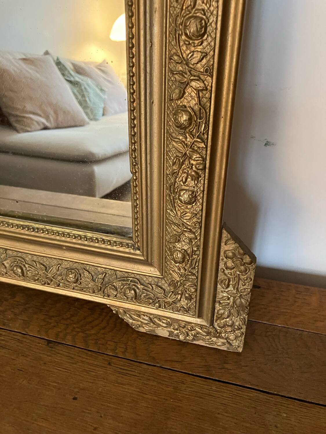 Gilded mirror, mercury glass