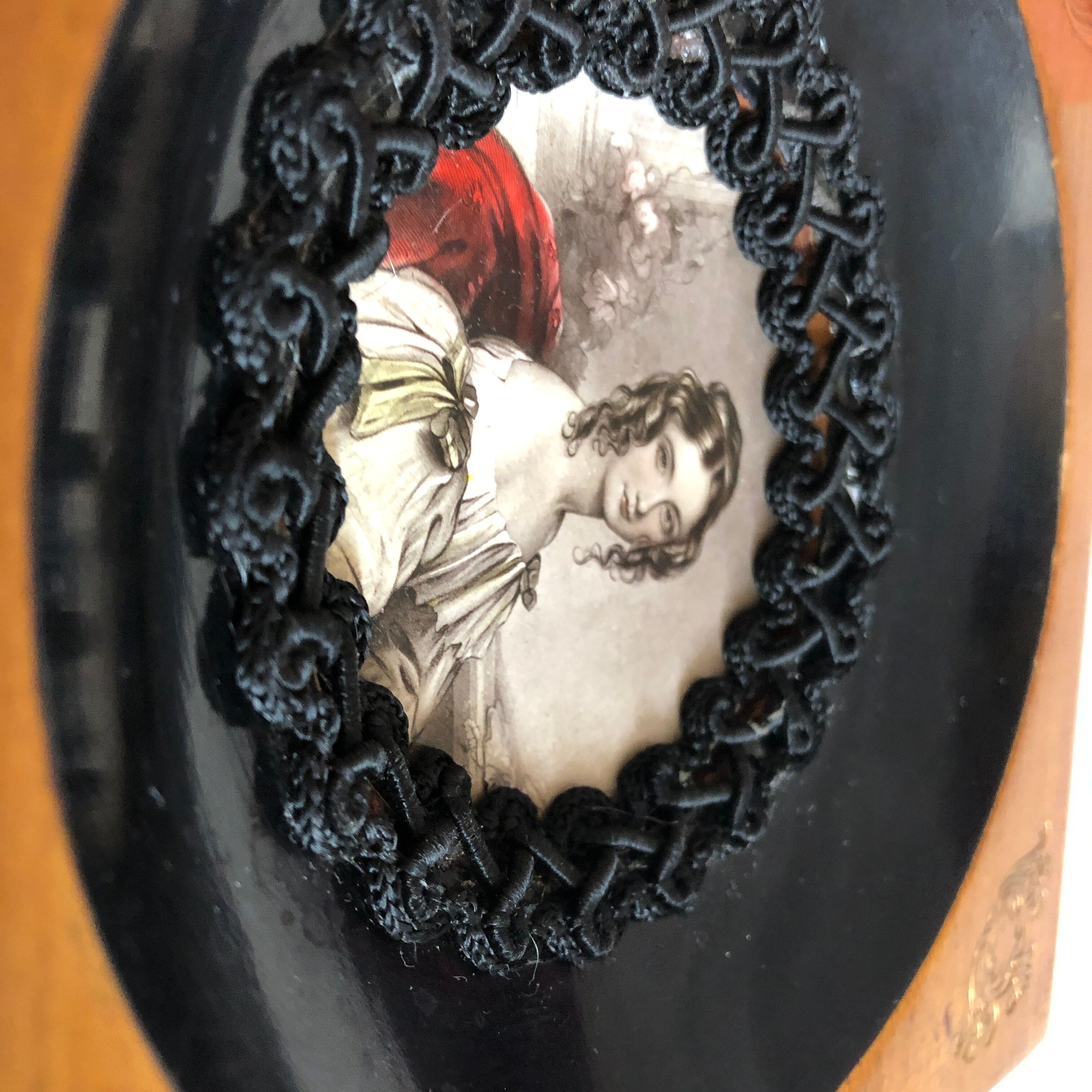 Wall frame portrait woman Empire style