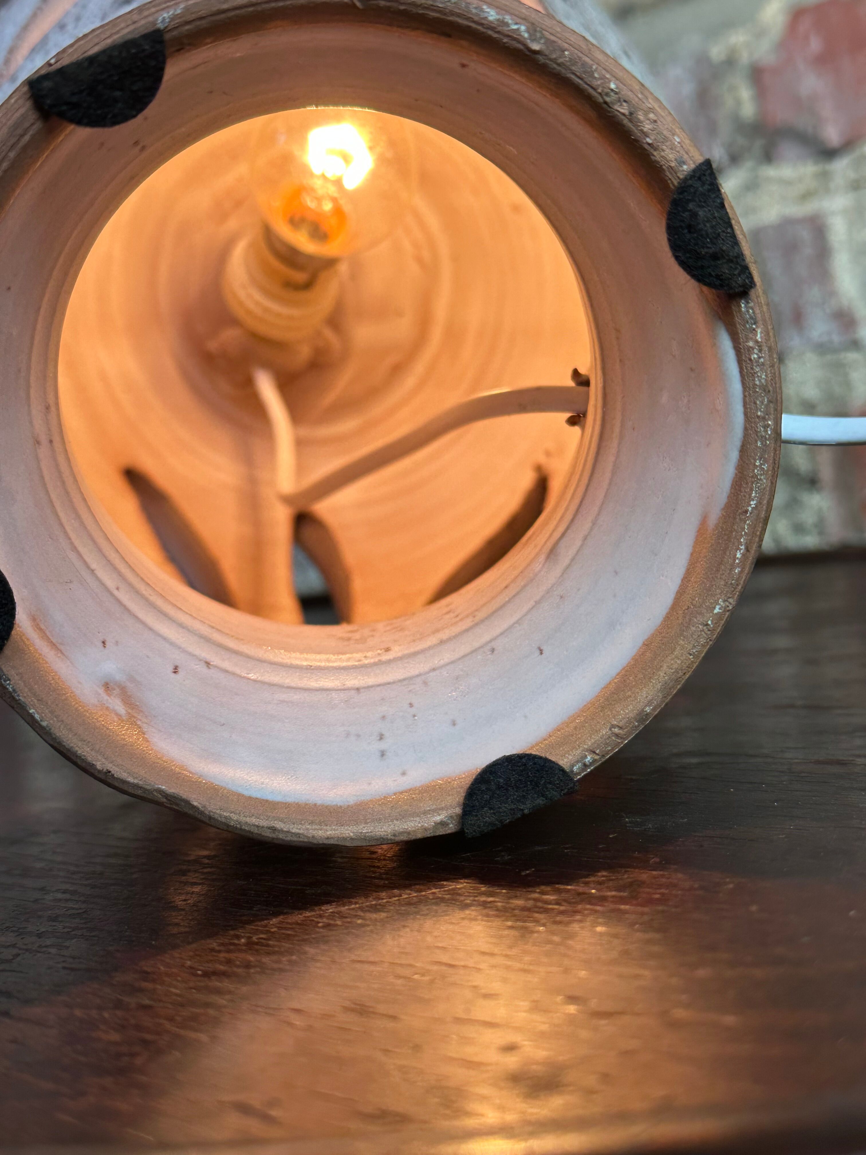 Vintage stoneware lamp 70