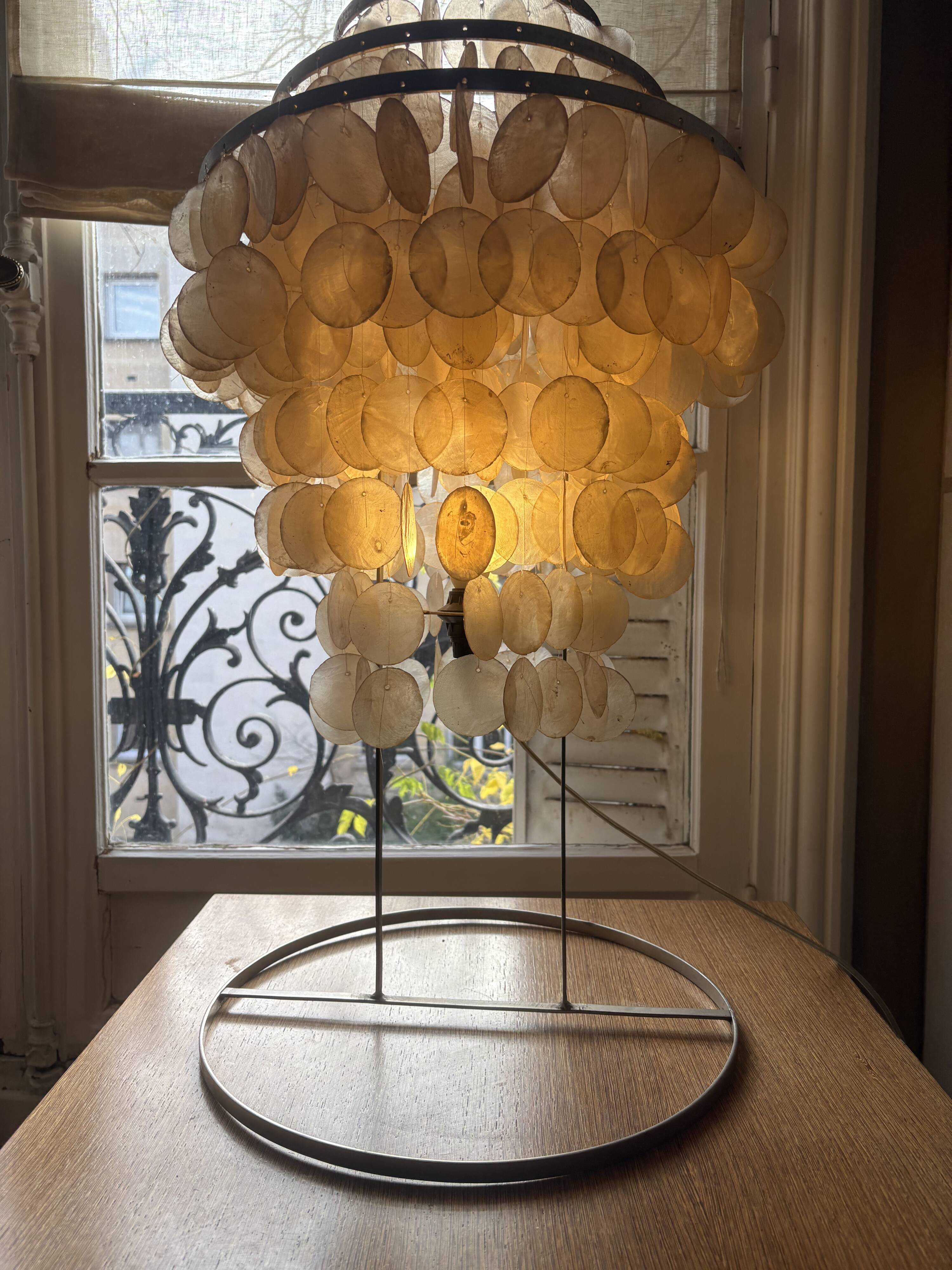 vintage mother-of-pearl lamp