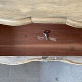 Patinated baroque crossbow chest of drawers