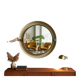 Vintage round mirror allibert with lighting