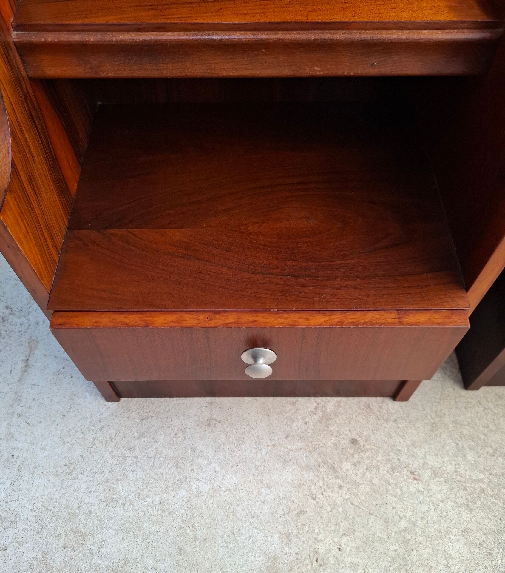 Pair of teak bedside tables