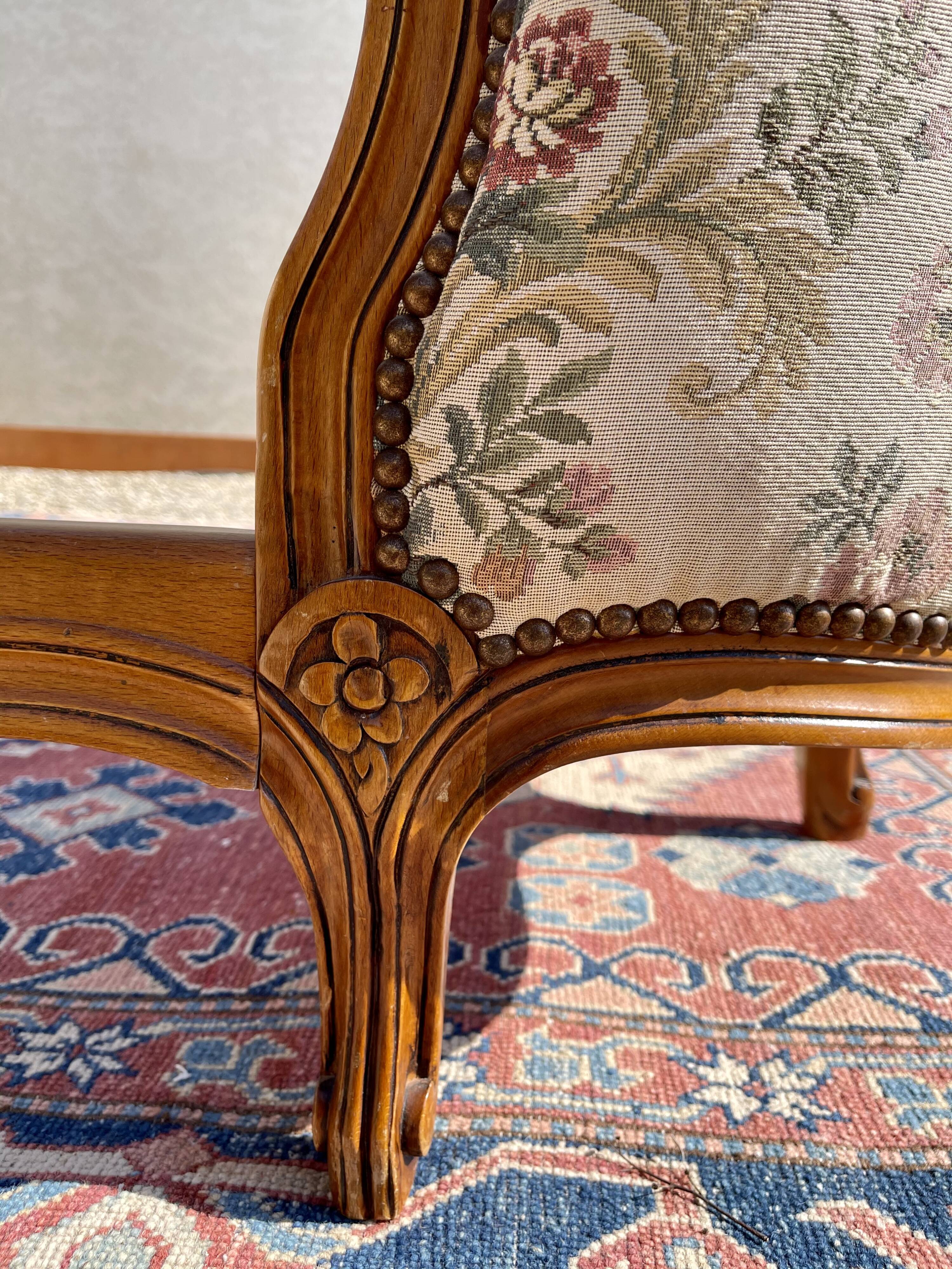 Louis XV style cherry bed