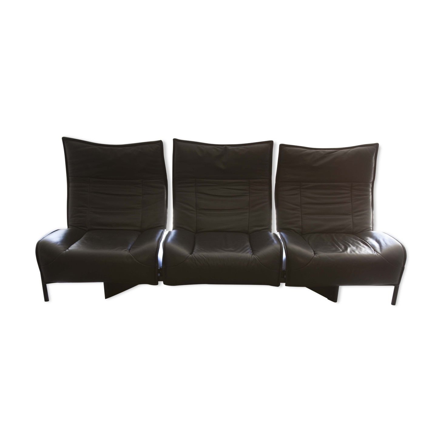 Leather sofa model "Veranda" Vico Magistretti for Cassina