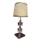 Art Deco lamp in chrome and crystal