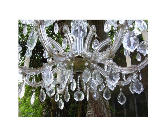 Old Crystal Chandelier Selency Old Crystal Chandelier, Crystal Bobeches For Chandeliers In India