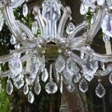 Old crystal chandelier, crystal chandelier