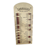 Advertising sheet metal plate memo race list