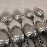 11 silver-plated metal teaspoons, Boulenger LXV scales