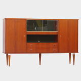 Vintage mid century high quality Danish design highboard buffet cabinet made of teak, 1960s