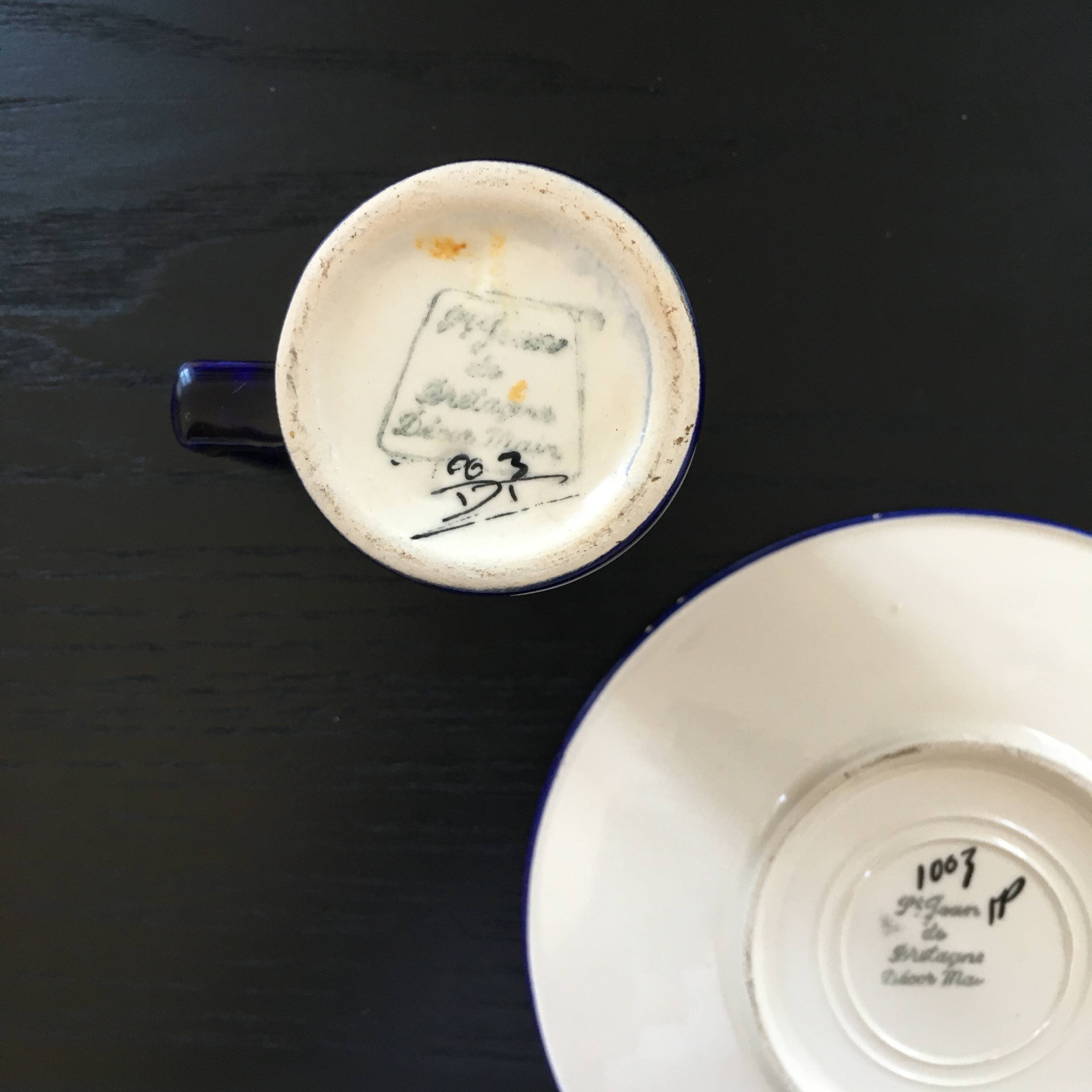 Saint Jean de Bretagne cup and saucer