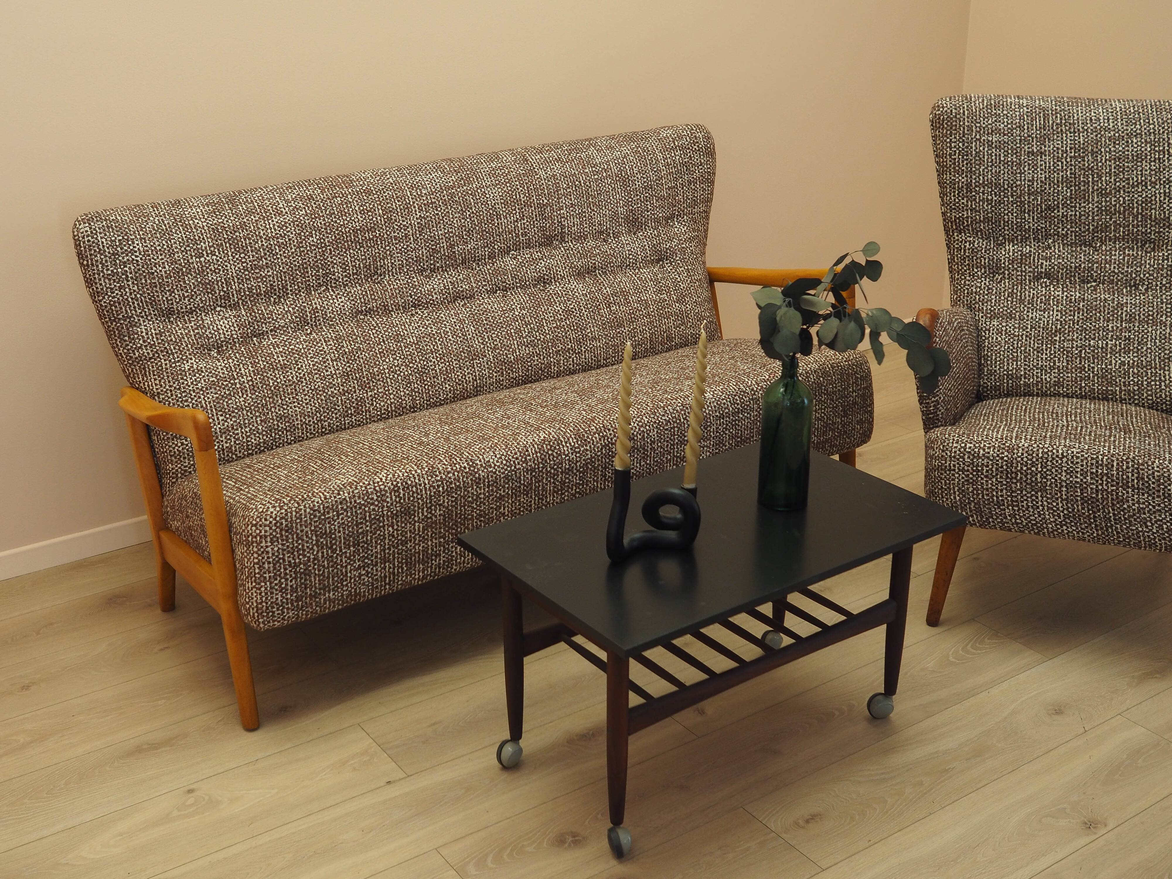 Beech sofa, Danish design, 1960s, manufacturer: Fritz Hansen