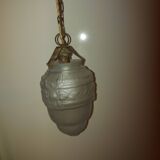 Art Deco chandelier in molded blown glass