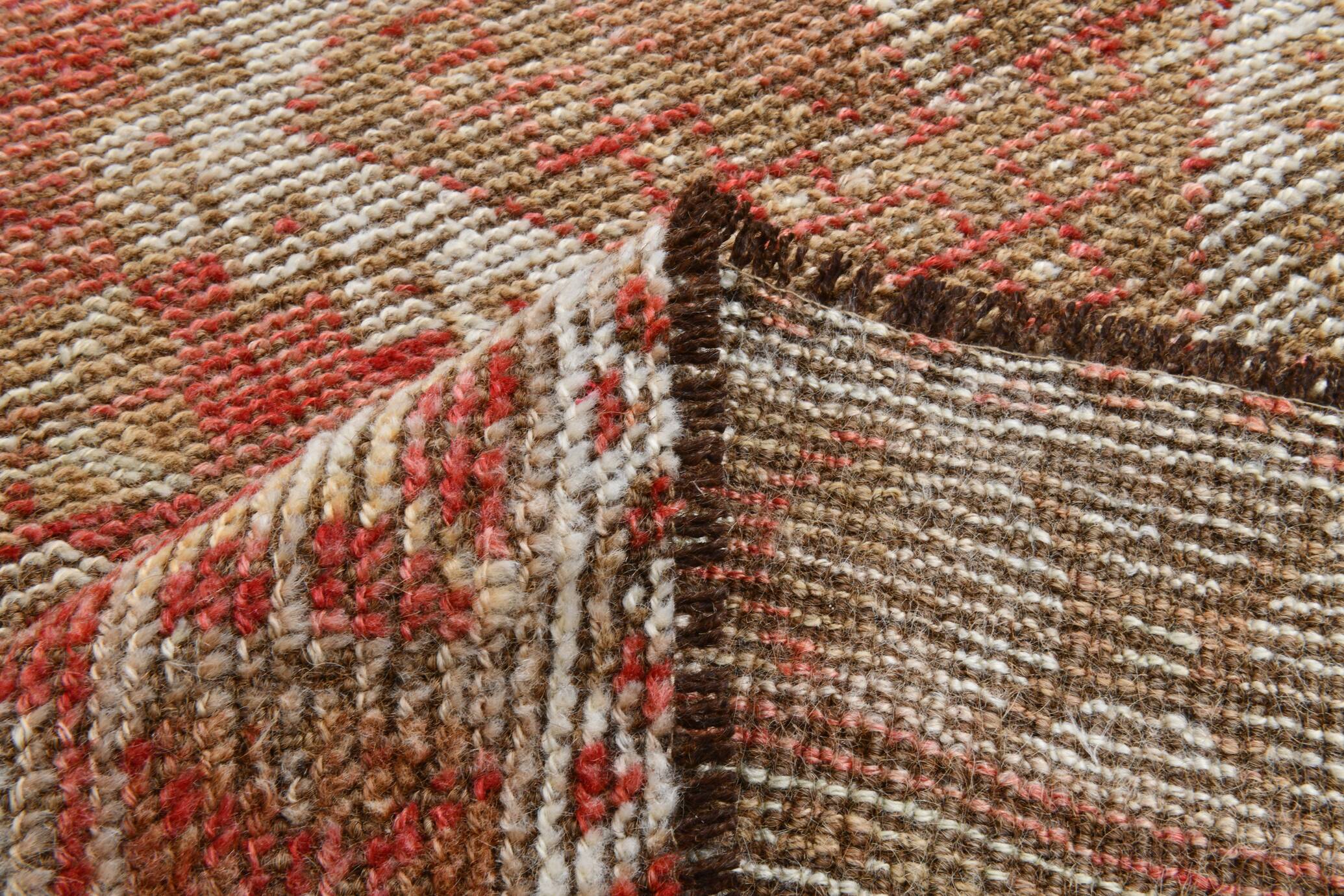 3x10 Turkish Pale Red & Beige Vintage Runner Rug, 90x303Cm